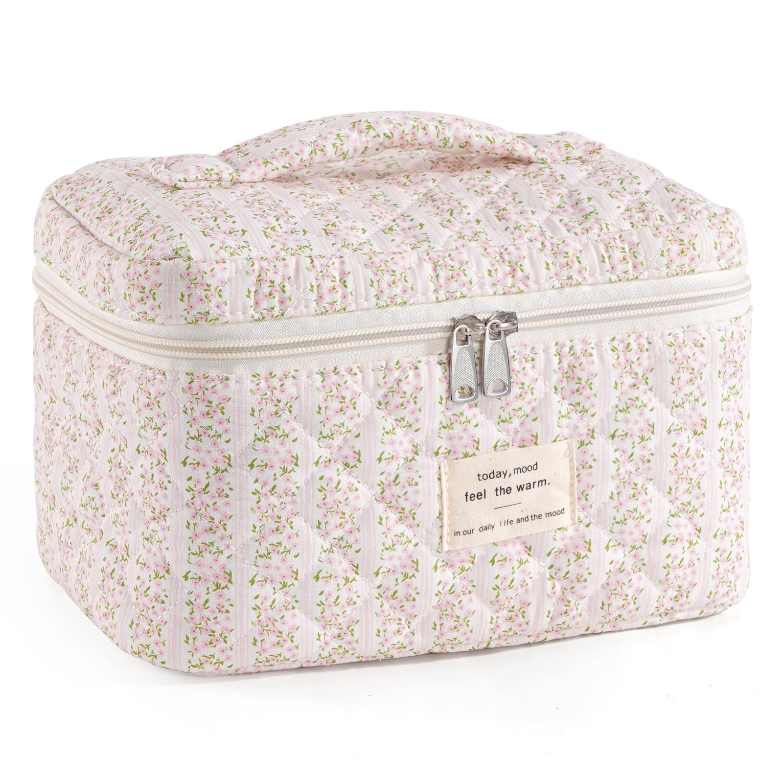 MAYCREATE® Cotton Makeup Bag Cute Floral Print Makeup Organizer Soft Handbag Travel Toiletries Cosmetic Bag Office Stationeries Bags, 25x16x15cm MAYCREATE® Cotton Makeup Bag Cute Floral Print Makeup Organizer Soft Handbag Travel Toiletries Cosmetic Bag Office Stationeries Bags, 25x16x15cm